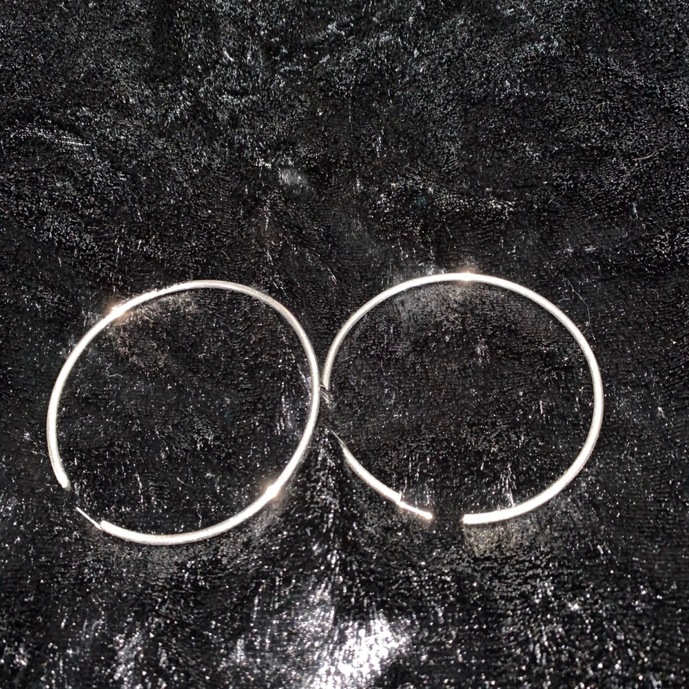 Large round pierced earrings